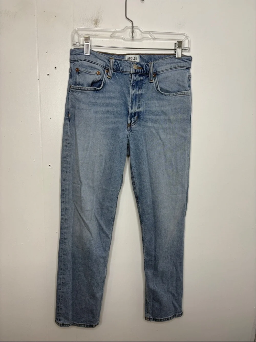 Agolde Jeans Womens 28 Kye In Diversion Light Wash Mid Rise Straight Leg